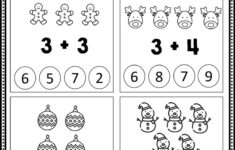 Free Christmas Math Worksheets For Kindergarten - Eduflakes | Christmas Themed Math Worksheets For Kindergarten