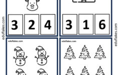Free Christmas Math Worksheets For Kindergarten - Eduflakes | Free Kindergarten Christmas Math Worksheets