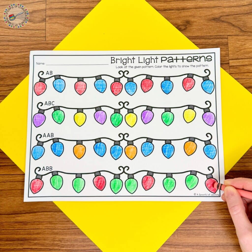 free christmas pattern activities for kindergarten a spoonful of christmas pattern worksheets kindergarten 1 Free Christmas Pattern Activities For Kindergarten - A Spoonful Of | Christmas Pattern Worksheets Kindergarten