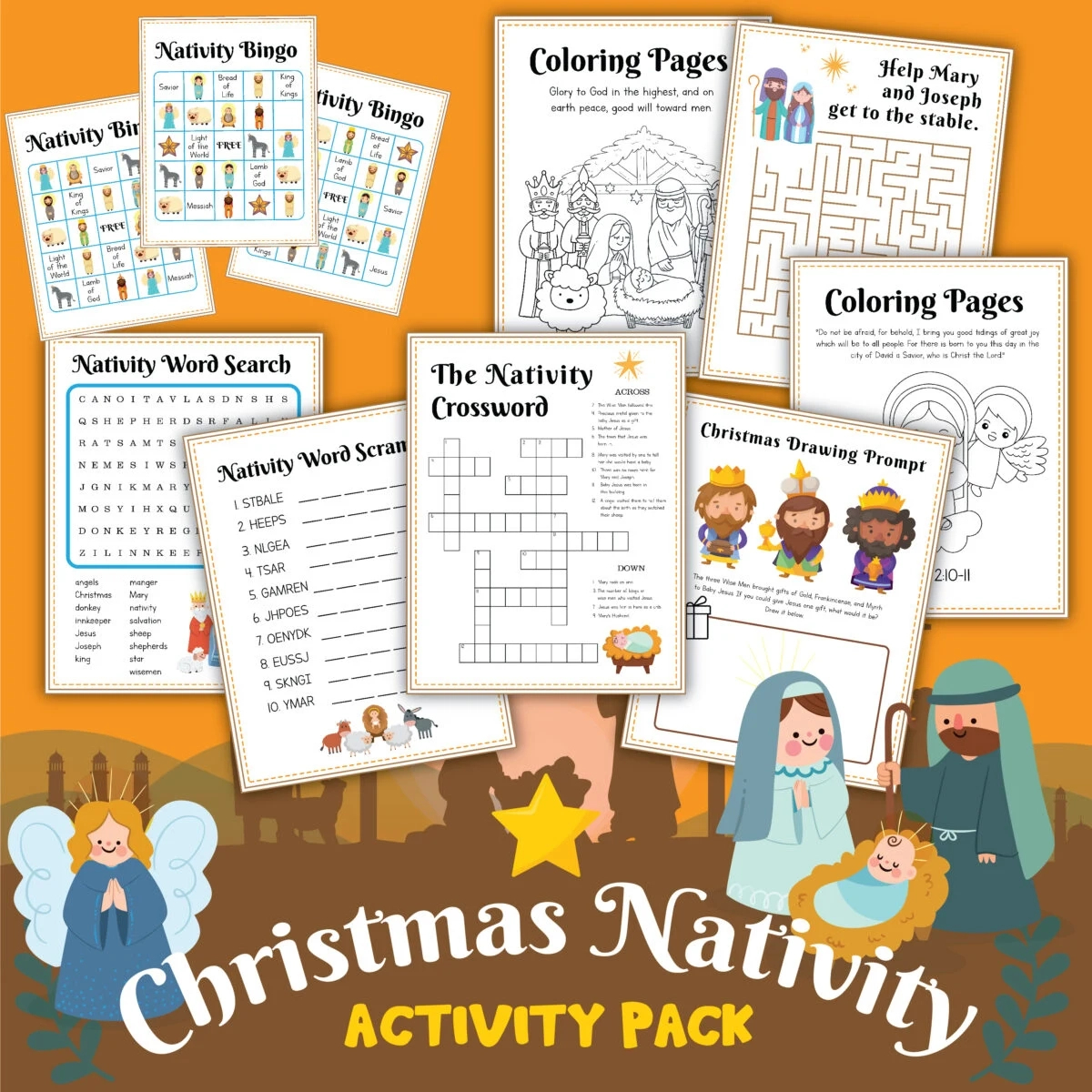 Free Christmas Story Printables Activity Sheets! - Leap Of Faith | The Christmas Story Worksheets