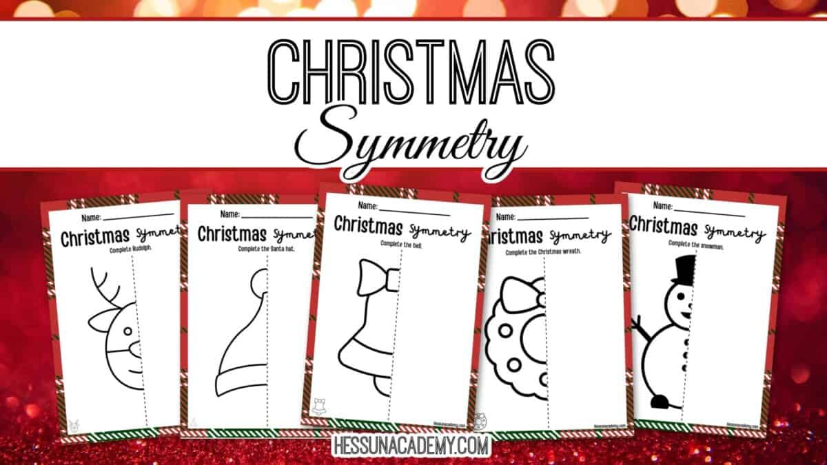 Free Christmas Symmetry Pages - Hess Unacademy | Free Christmas Symmetry Worksheets