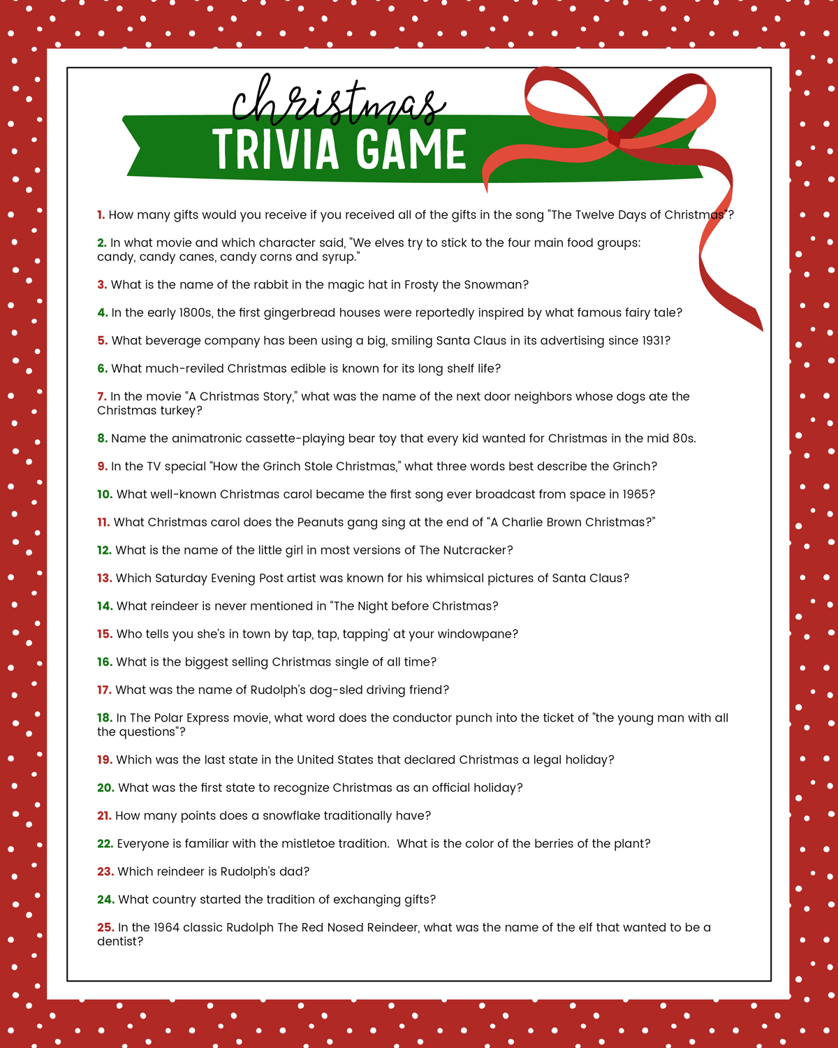 free christmas trivia printables games for the family lil luna christmas trivia worksheets 1 Free Christmas Trivia Printables {Games For The Family!} | Lil' Luna | Christmas Trivia Worksheets