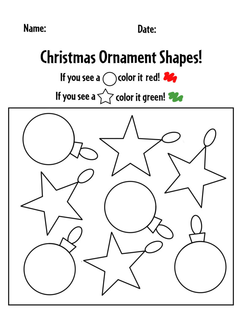 Free Christmas Worksheets For Preschool! ⋆ The Hollydog Blog | Christmas Worksheets Pre-K