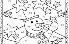 Christmas Color by Number Addition Worksheets