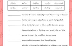 Christmas Language Arts Worksheets
