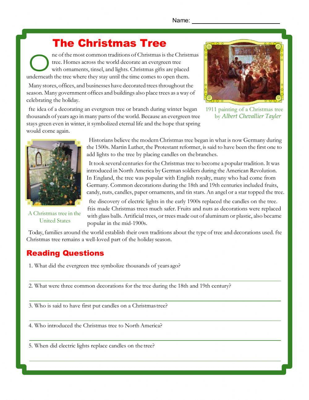 Free Free Christmas Reading Comprehension Worksheet, Download Free | Free Christmas Reading Comprehension Worksheets