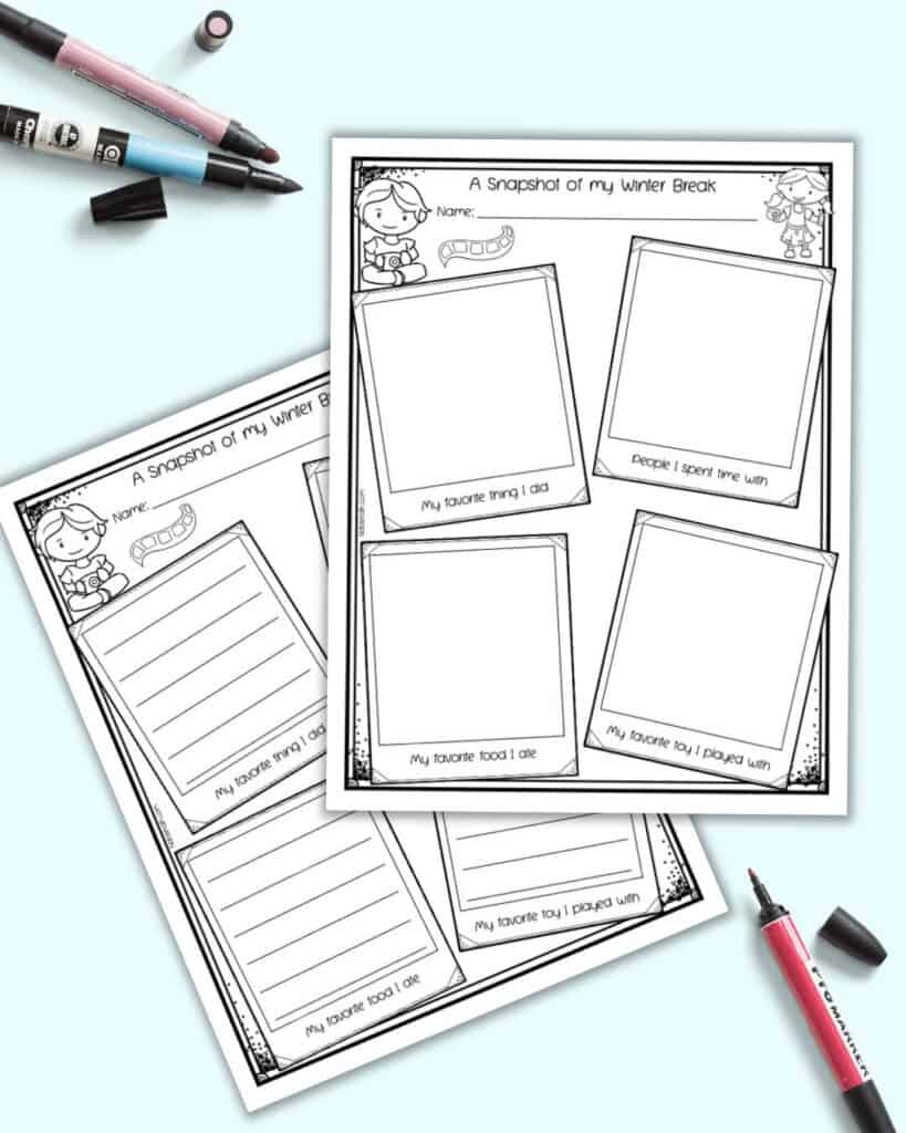 Free Printable After Winter Break Activity For Pre-K And | What I Did Over Christmas Break Worksheets