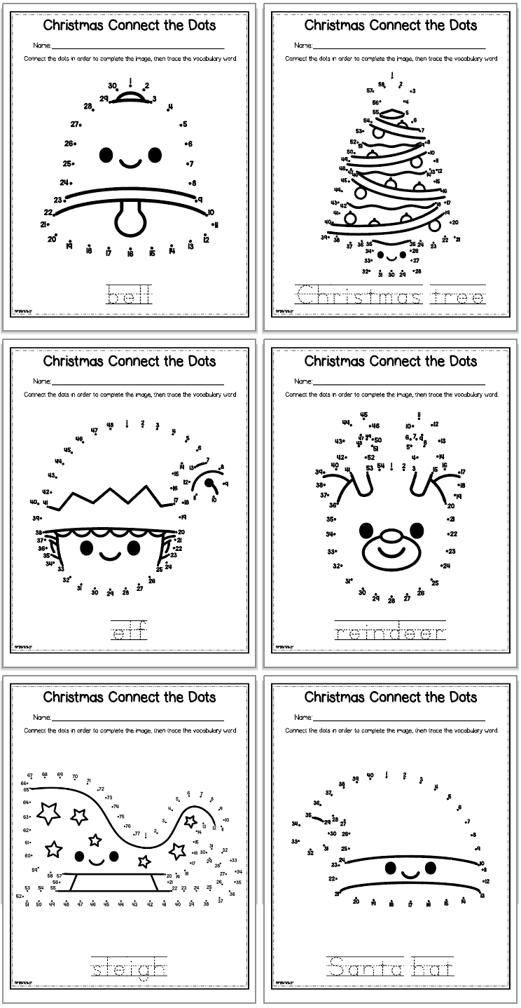 Free Printable Christmas Dot To Dot Worksheets - The Artisan Life | Dot To Dot Christmas Worksheets
