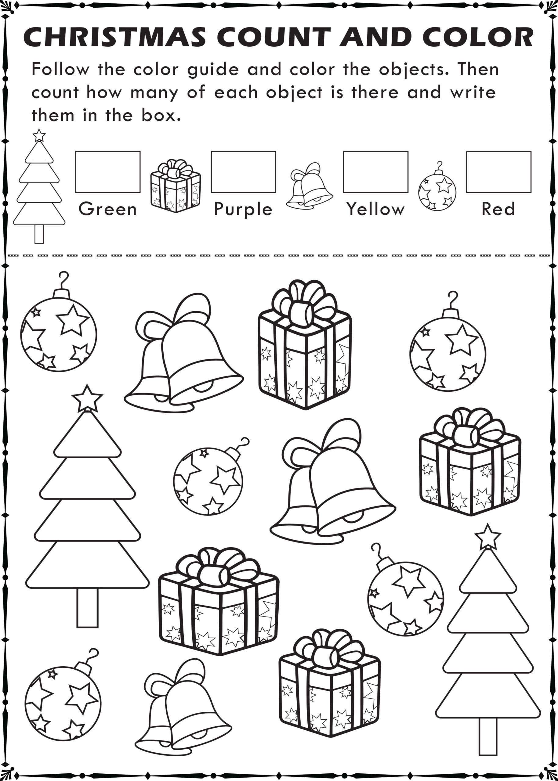 free printable christmas i spy count and color activity page for christmas fun worksheets scaled Free Printable: Christmas I Spy Count And Color Activity Page For | Christmas Fun Worksheets