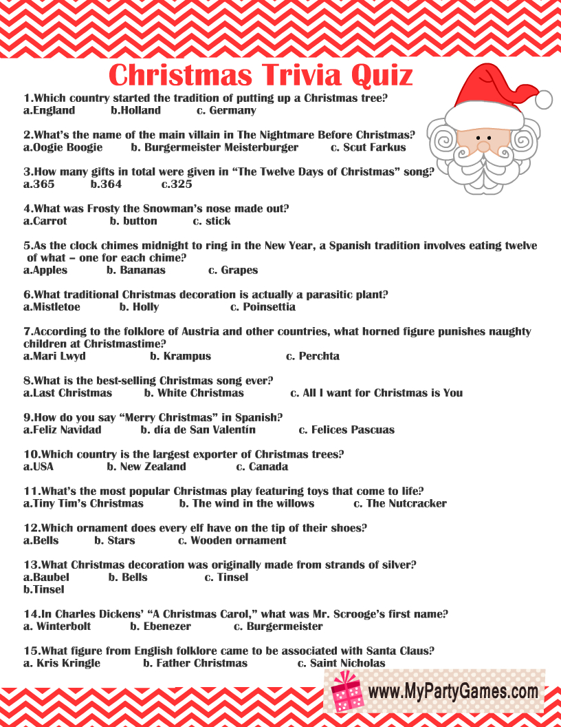 free printable christmas trivia quiz christmas trivia worksheets Free Printable Christmas Trivia Quiz | Christmas Trivia Worksheets