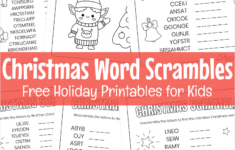 Christmas Word Scramble Worksheets Answers