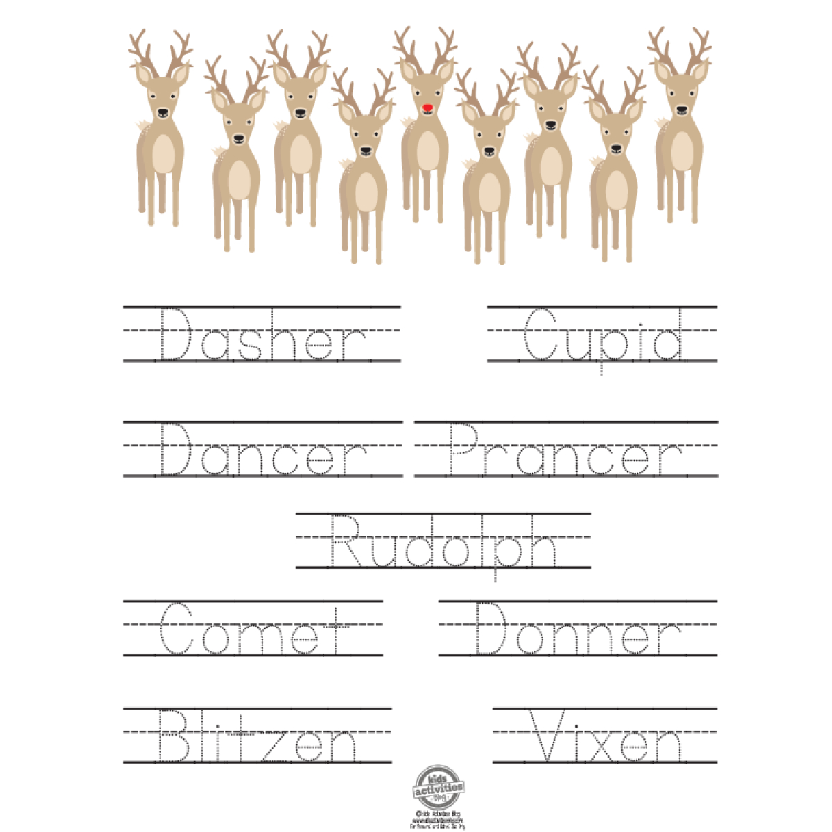 Free Printable Christmas Writing Practice Worksheets | Kids | Christmas Writing Worksheets Printable