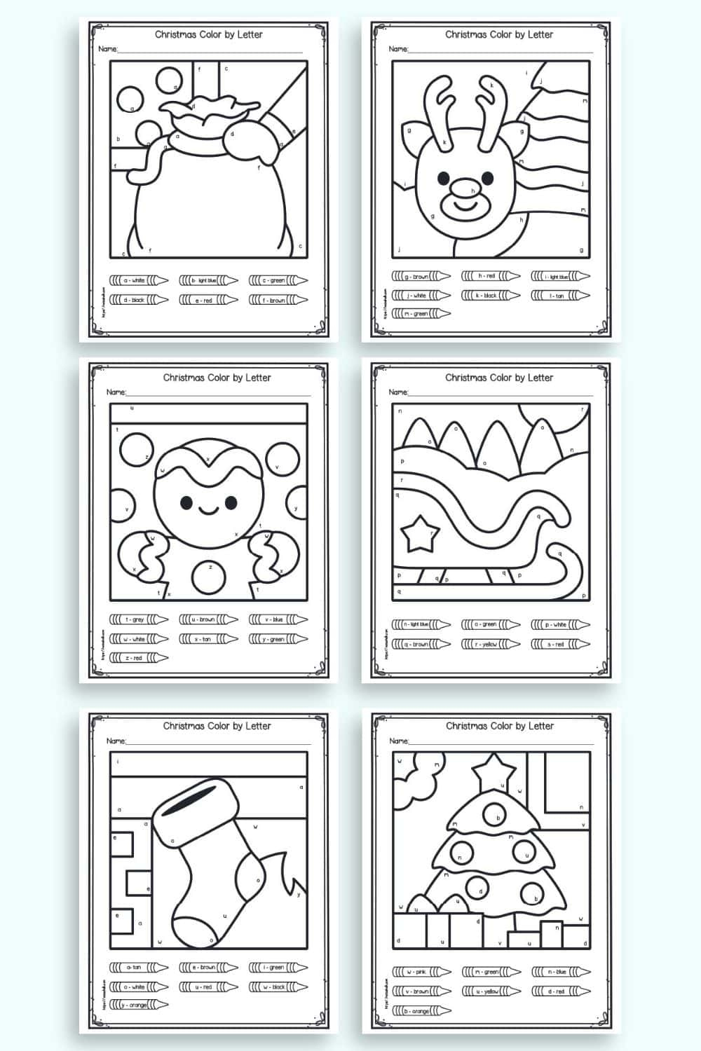 Free Printable Colorletter Christmas Worksheets - The Artisan Life | Christmas Letter Worksheets For Preschool
