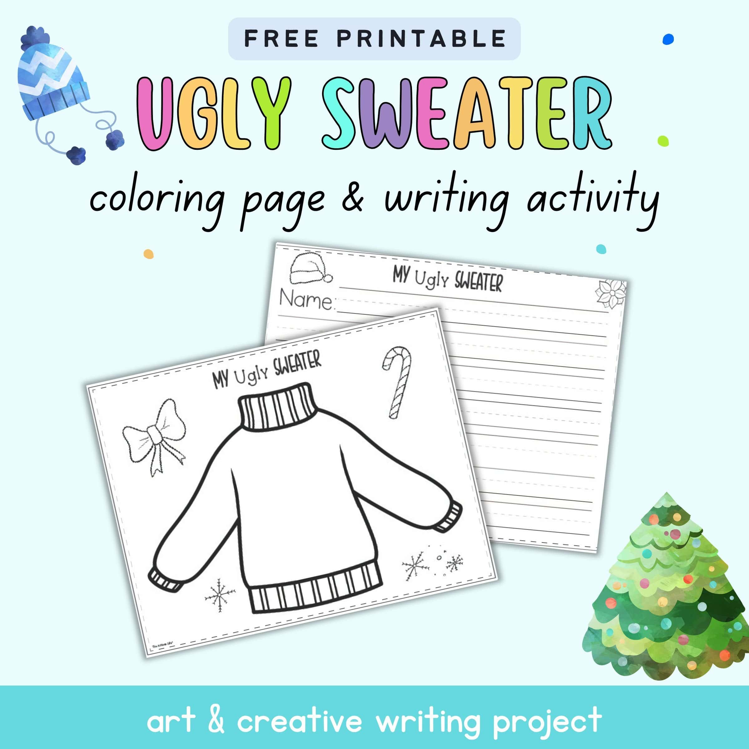 free printable design an ugly sweater activity the artisan life design your own ugly christmas sweater worksheets Free Printable Design An Ugly Sweater Activity - The Artisan Life | Design Your Own Ugly Christmas Sweater Worksheets