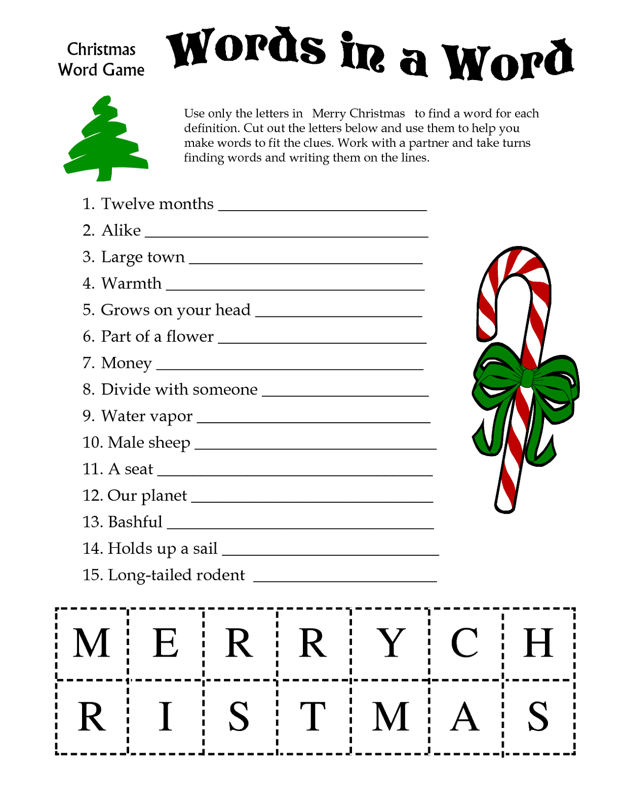 Free Printable Games For Adults | Free Printable Christmas Worksheets For Adults