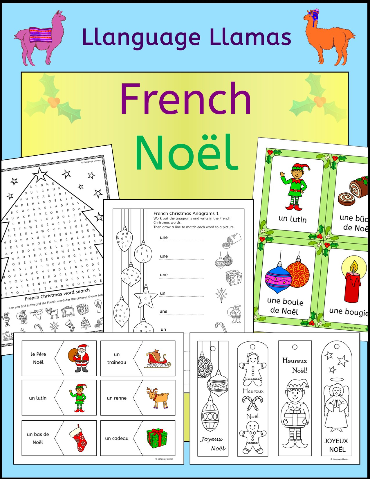 french christmas noel fun activities worksheets word wall christmas french vocabulary worksheets French Christmas - Noel - Fun Activities, Worksheets, Word Wall | Christmas French Vocabulary Worksheets