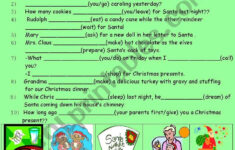 Grammar And Christmas - Esl Worksheetsofiateach | Christmas Grammar Worksheets