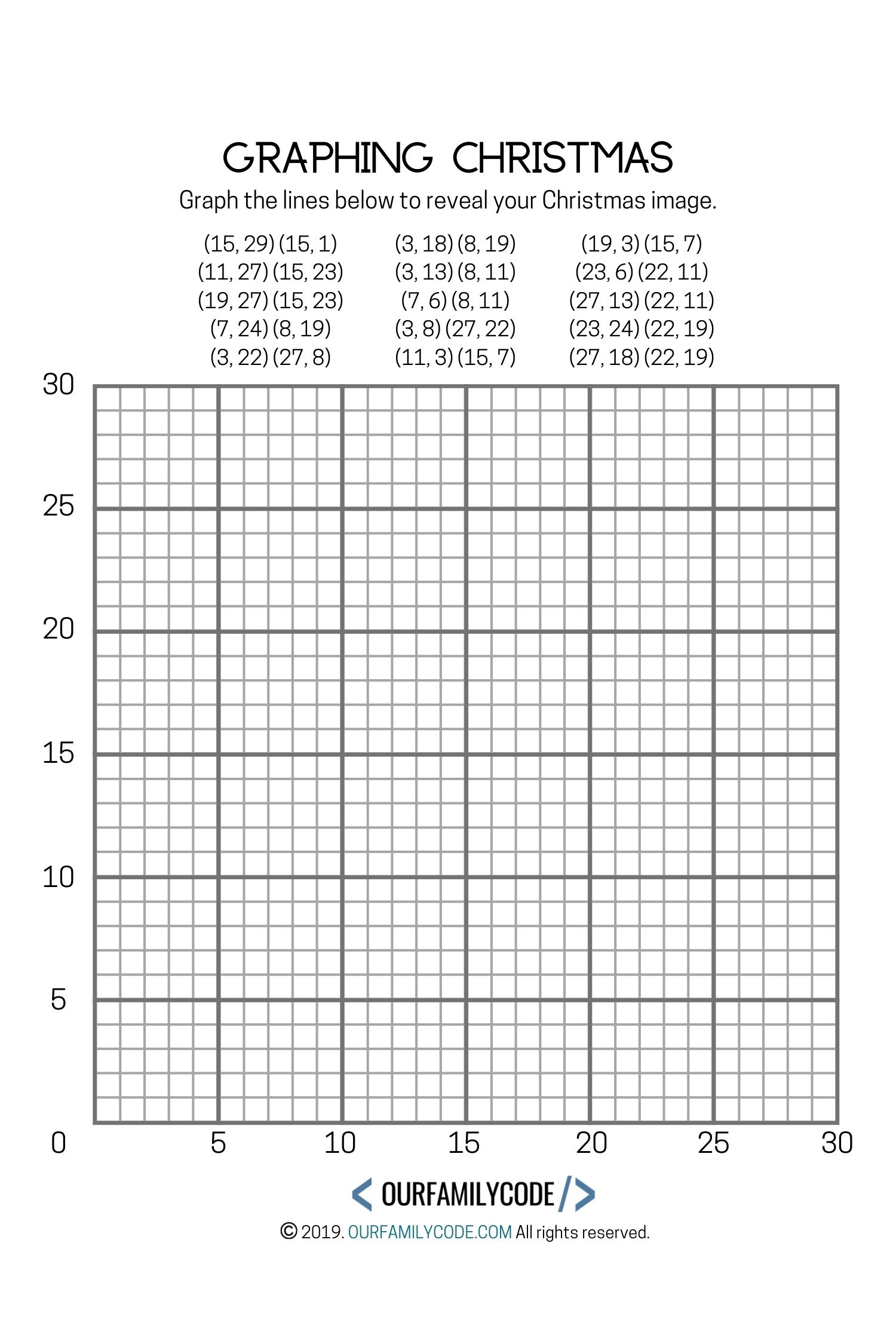 graphing christmas coordinates math art activity our family code christmas graphing worksheets middle school 1 Graphing Christmas Coordinates Math Art Activity - Our Family Code | Christmas Graphing Worksheets Middle School