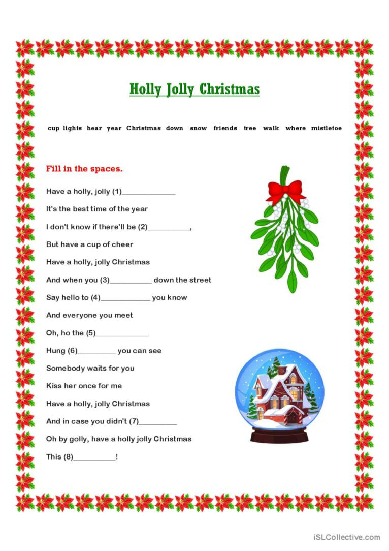 holiday christmas carol lyric gap fi english esl worksheets pdf christmas song lyrics worksheets Holiday Christmas Carol Lyric Gap Fi…: English Esl Worksheets Pdf | Christmas Song Lyrics Worksheets