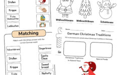 Holidays In Germany – Christmas – Reading Comprehension | German Christmas Vocabulary Worksheets