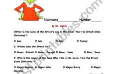 The Grinch Who Stole Christmas Worksheets The Grinch Who Stole Christmas Worksheets