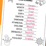January Word Scramble (Free Printable Worksheet) | Super Teacher Worksheets Scrambled Christmas Answers