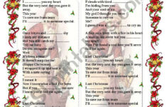 Last Christmas – Wham Song (Fill In) – Esl Worksheetgabitza | Last Christmas Song Worksheets