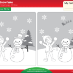Little Snowflake Worksheet – Find The Differences – Super Simple | Christmas Spot the Difference Worksheets