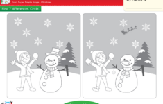 Little Snowflake Worksheet – Find The Differences – Super Simple | Christmas Spot the Difference Worksheets