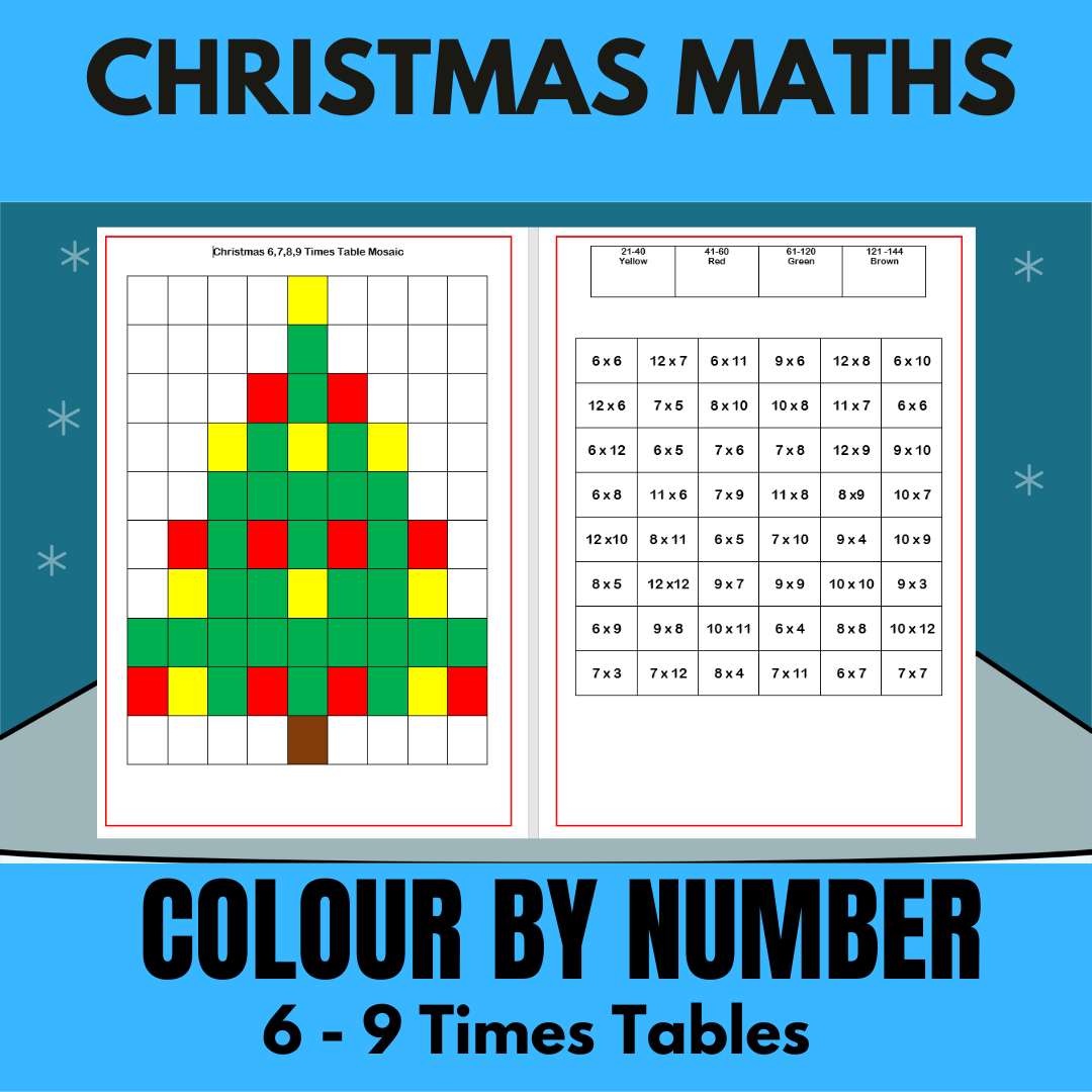 mash christmas christmas maths colournumber times tables christmas worksheets Mash > Christmas > Christmas Maths-Colournumber | Times Tables Christmas Worksheets