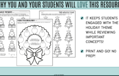 Math And Language Arts Holiday Christmas Practice Worksheets And | Language Arts Christmas Worksheets