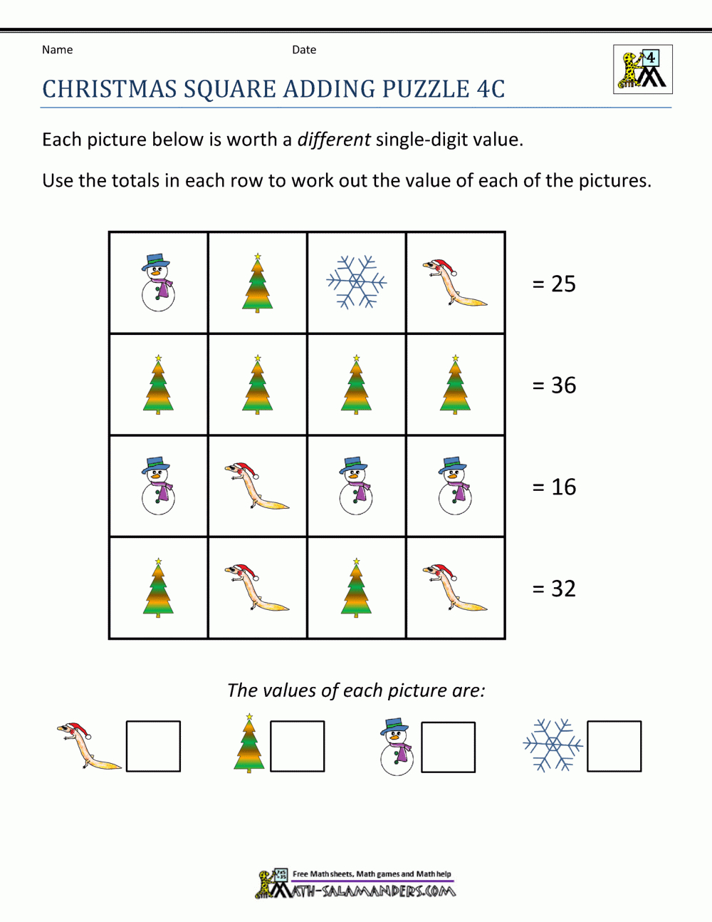 Math Christmas Activities 4Th Grade | Christmas Math Worksheets For 4Th Grade