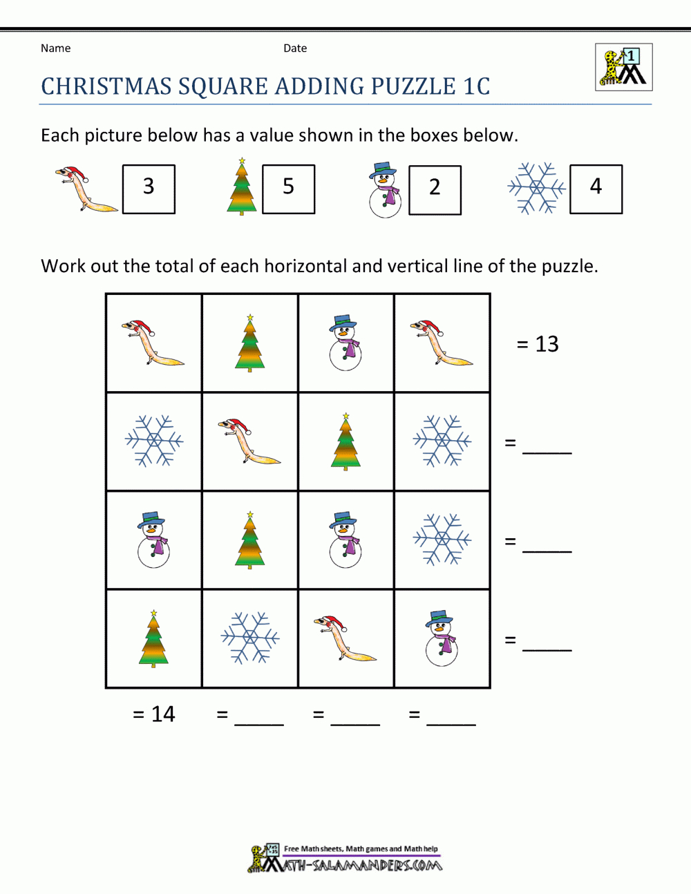 Math Christmas Worksheets First Grade | Free Printable Christmas Worksheets For 1st Grade