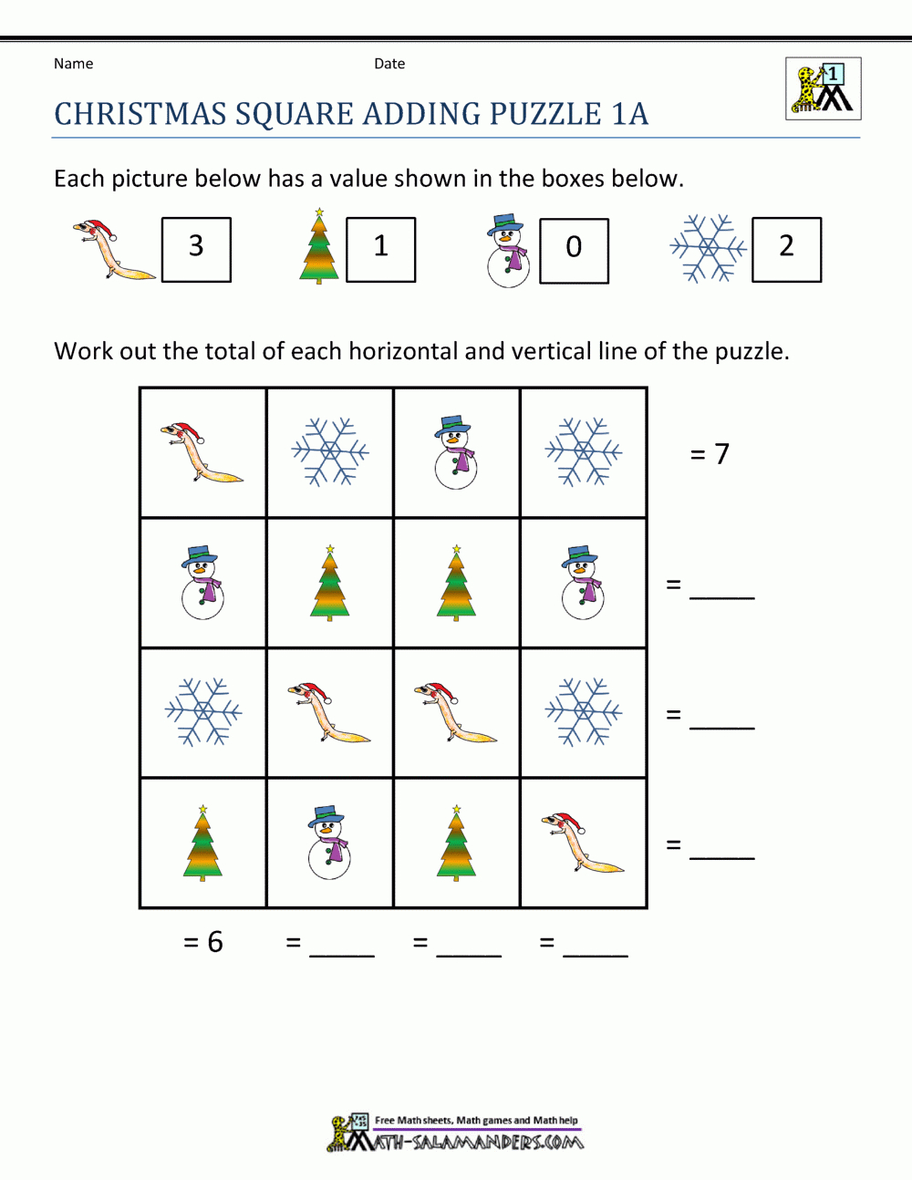 Math Christmas Worksheets First Grade | Place Value Christmas Worksheets