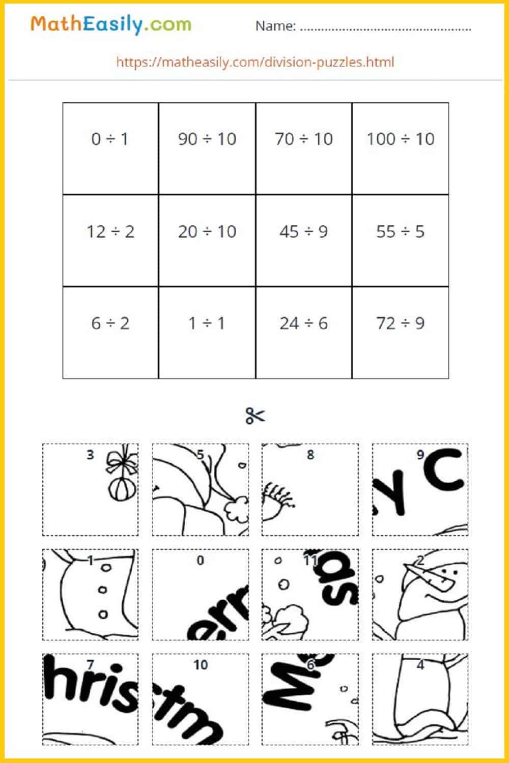 Math Christmas Worksheets Pdf | Free Download 🎄 | Free Christmas Division Worksheets