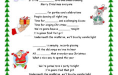 Merry Christmas Everyone Song Song A…: English Esl Worksheets Pdf | Christmas Song Picture Worksheets