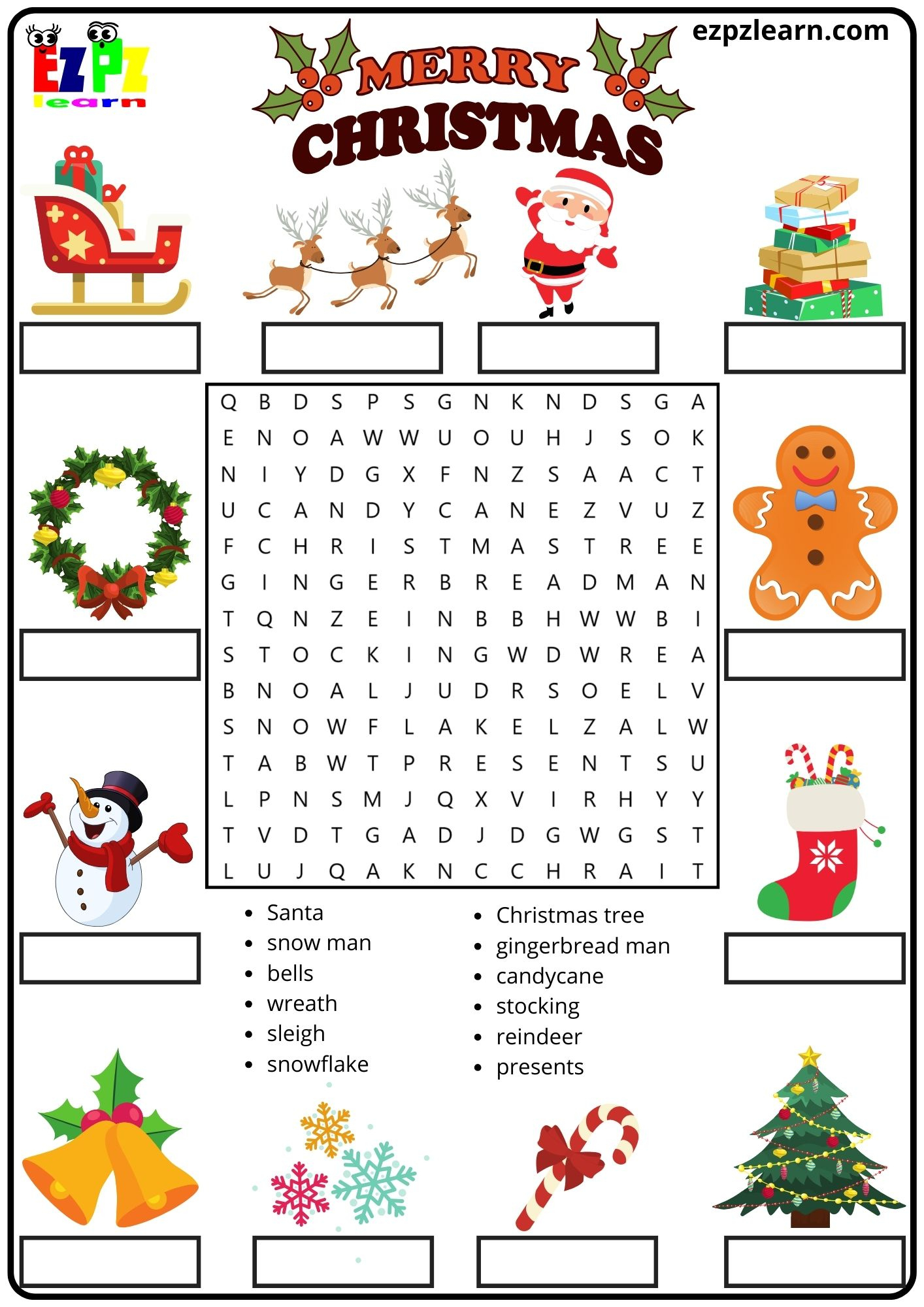 merry christmas vocabulary word search and match the words esl christmas vocabulary worksheets Merry Christmas Vocabulary Word Search And Match The Words | Esl Christmas Vocabulary Worksheets