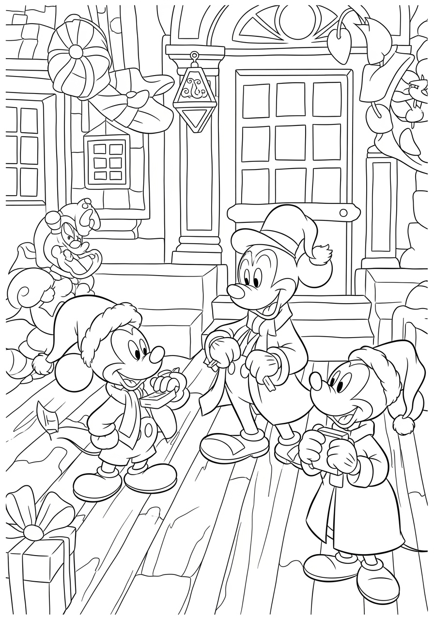 mickeys christmas carol coloring page festive fun mickeys christmas carol worksheets Mickey'S Christmas Carol Coloring Page - Festive Fun! | Mickey'S Christmas Carol Worksheets