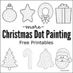 More Christmas Dot Painting {Free Printables} – The Resourceful Mama | Free Preschool Christmas Worksheets Printable