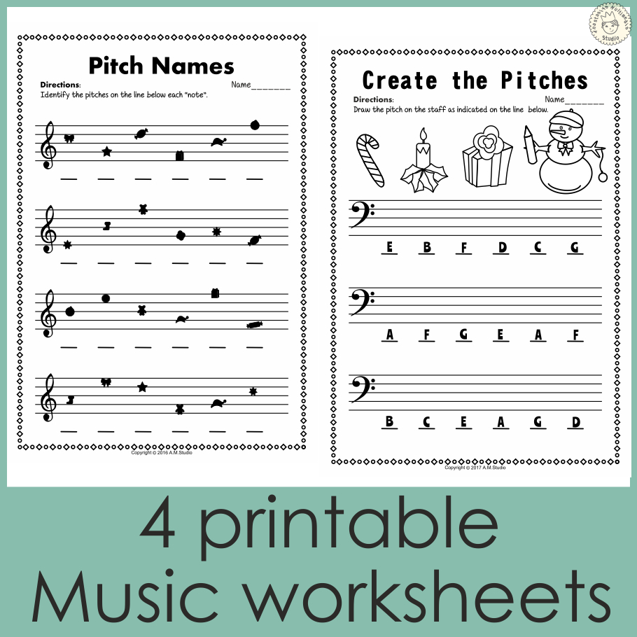 music worksheets for christmas weekly freebies free christmas music worksheets 1 Music Worksheets For Christmas {Weekly Freebies} | Free Christmas Music Worksheets