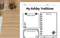 My Holiday Traditions Worksheet: Invite Kids To Write And Share | My Christmas Traditions Worksheets
