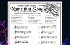 Name That Song" Christmas Game | Christmas Songs Worksheets Answers