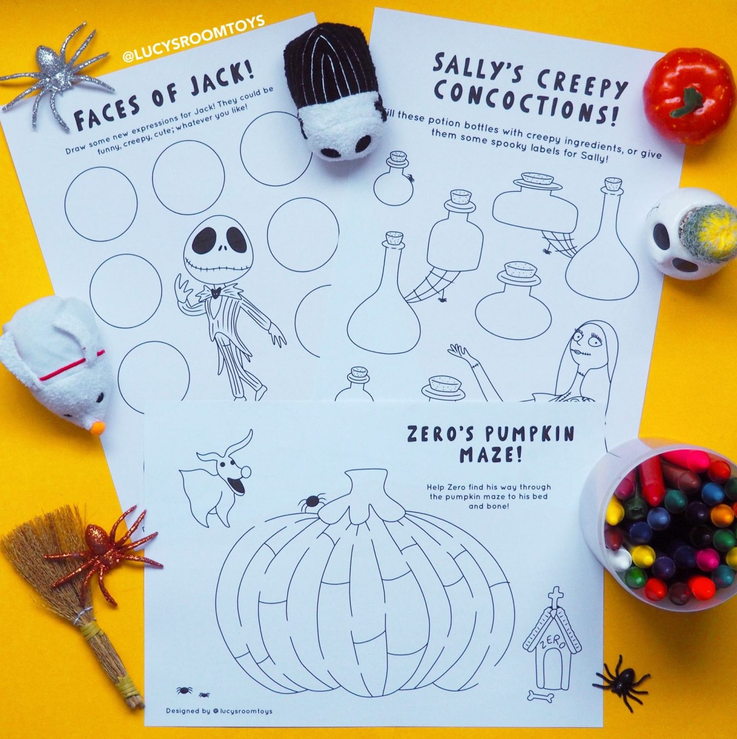 Nightmare Before Christmas” Activity Sheets – Lucy&amp;#039;S Room | The Nightmare Before Christmas Worksheets