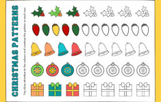 Christmas Pattern Worksheets For Kindergarten Christmas Pattern Worksheets For Kindergarten