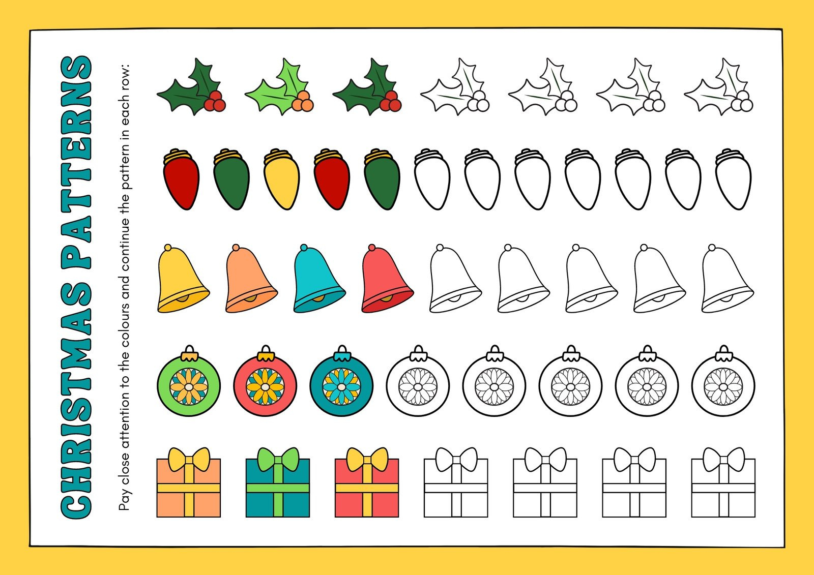 page 13 free editable christmas worksheet templates canva christmas pattern worksheets for kindergarten Page 13 - Free, Editable Christmas Worksheet Templates | Canva | Christmas Pattern Worksheets For Kindergarten