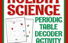 Periodic Table Holiday Christmas Science Worksheet - Flying Colors | Christmas Chemistry Worksheets Answers