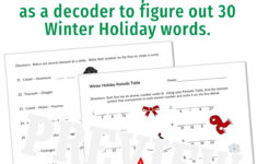 Periodic Table Holiday Christmas Science Worksheet - Flying Colors | Christmas Chemistry Worksheets Answers