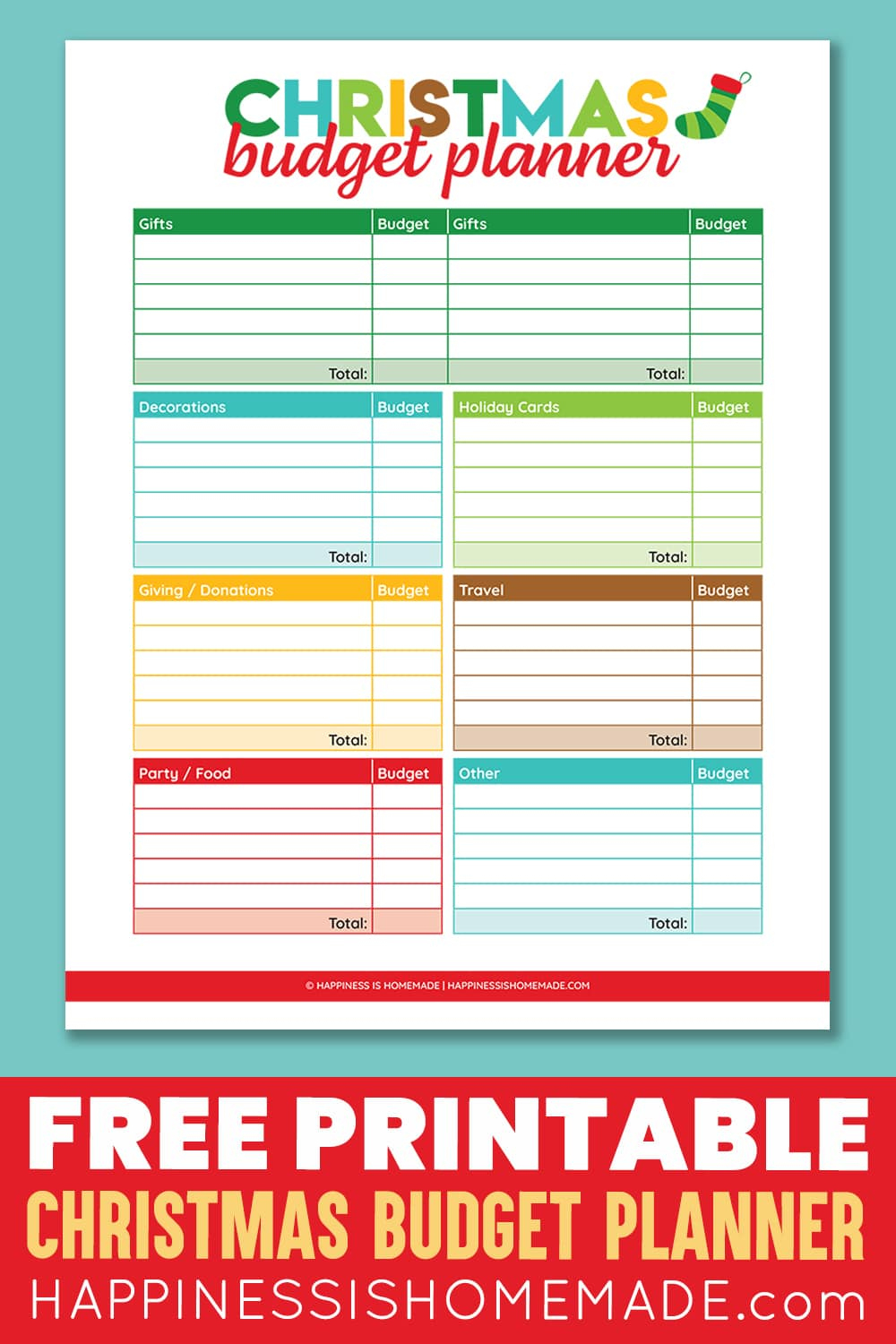 printable christmas budget planner happiness is homemade christmas list budget worksheets Printable Christmas Budget Planner - Happiness Is Homemade | Christmas List Budget Worksheets