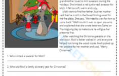 Free Christmas Reading Comprehension Worksheets For 3rd Grade Free Christmas Reading Comprehension Worksheets For 3rd Grade