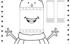 Printable Paper Snowman Christmas Puppet – Festive Diy Craft For | Cut and Paste Christmas Worksheets For Kindergarten